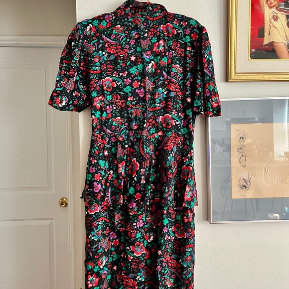 Vintage Yves Saint Laurent European Design Flower Dress - Picture 7 of 9
